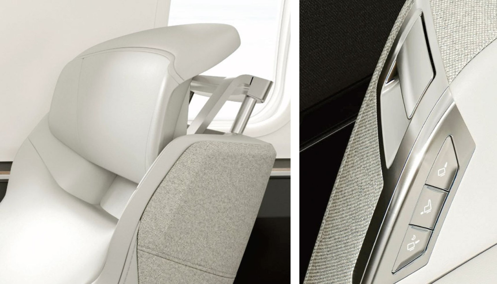 Armrest control and tilting headrest